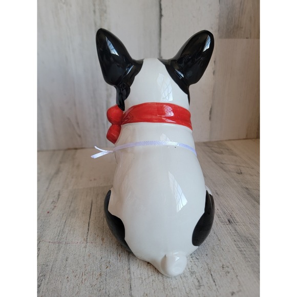 Valentine bulldog Frenchie ceramic dog puppy heart home...